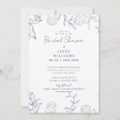 Navy Botanisch Vrijgezellenfeest Kaart (Voorkant)