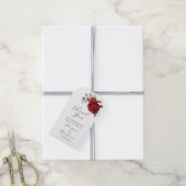 Navy Bourgondië Floral bruiloft dank u Cadeaulabel (Met Touw)