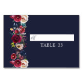 Navy Bourgondië Merlot Tafel Plaats Kaart (Achterkant)