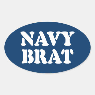 NAVY BRAT OVALE STICKER