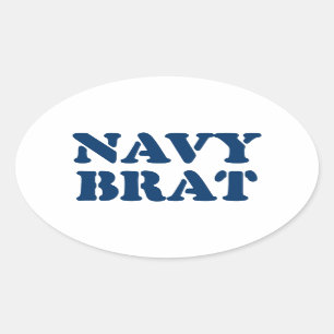 NAVY BRAT OVALE STICKER