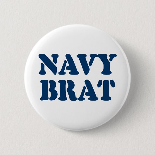 NAVY BRAT RONDE BUTTON 5,7 CM (Voorkant)