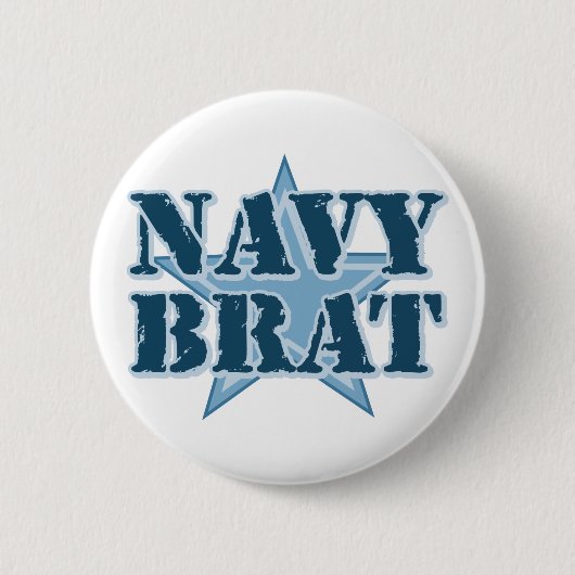 Navy Brat Ronde Button 5,7 Cm (Voorkant)