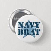 Navy Brat Ronde Button 5,7 Cm (Voorkant /achterkant)