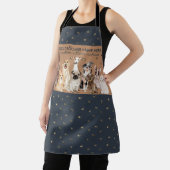 Navy Brown Cute Pet Sitter Dog Groomer Schort (Insitu)