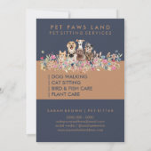 Navy Brown Pet Report Design Notitiekaartje (Achterkant)