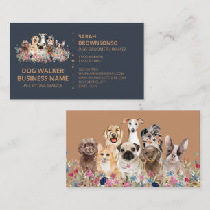 Navy Bruin Online Honden Uitlaat Service Boutique Visitekaartje