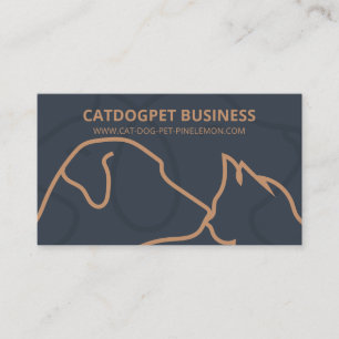 Navy Bruin QR-code Logo Honden Katten Huisdier Visitekaartje