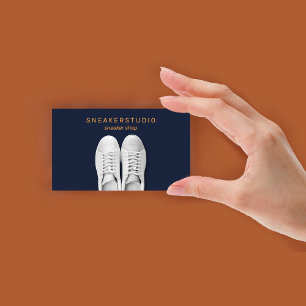 Navy Bruine Witte Sport Sneaker Schoenen Visitekaartje