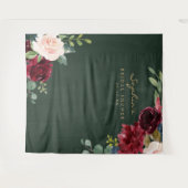 Navy Burgundy Vrijgezellenfeest Decor Backdrop Wandkleed (Voorkant (horizontaal))