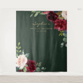 Navy Burgundy Vrijgezellenfeest Decor Backdrop Wandkleed (Voorkant)