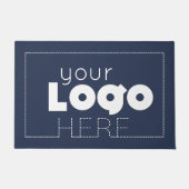 Navy Business Welcome Mat Company Logo Doormat (Voorkant)