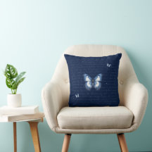 Navy Butterflies Love Letter