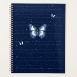 Navy Butterflies Love Letter Planner