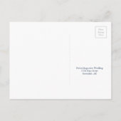 Navy Calligraphy RSVP Briefkaart (Achterkant)