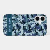 Navy Camouflage iPhone 16 Hoesje (Achterkant horizontaal)