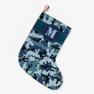 Navy camouflage kleine kerstsok