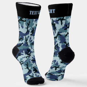 Navy Camouflage Pattern Socks Sokken