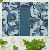 Navy camouflage theedoek (Gevouwen)