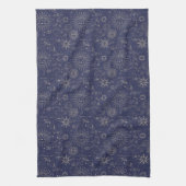 Navy Celestial Pattern Theedoek (Verticaal)