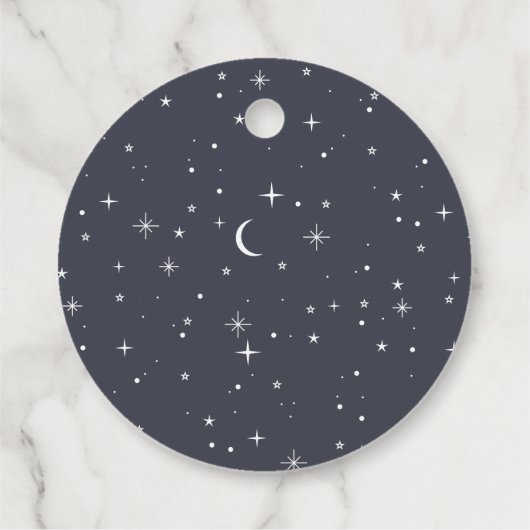 Navy Celestial Round Dank u Label (Achterkant)