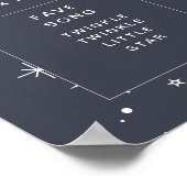 Navy Celestial Sun 1st Birthday Milestone Poster (Hoek)