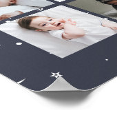 Navy Celestial Sun 1st Birthday Photo Collage Poster (Hoek)