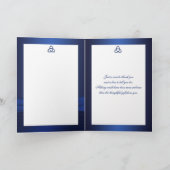 Navy Celtic Love Knot Foto Dank u kaart (Binnen)