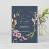 NAVY CHERRY BLOSSOM INVITATION FÊTE DES MARIÉES FL (Debout devant)