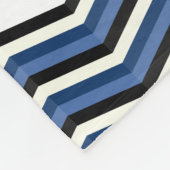 Navy Chevron Blue Gray Nautical Monogram Fleece Deken (Hoek)