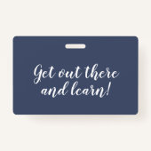 Navy Chevron Homeschool Student ID Badge (Achterkant)