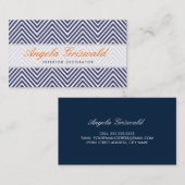 Navy Chevron Visitekaartjes (Voorkant / Achterkant)