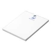 Navy Chinoiserie Cheetah Note Pad Notitieblok (Gedraaid)