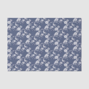 Navy Chinoiserie Rozen Pattern Tissuepapier