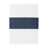 Navy Classic Elegantie Kalligrafie Monogram Bruilo Uitnodigingen Wikkel (Achterkant Voorbeeld)