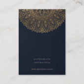NAVY CLASSIC GOLD  MANDALA EARRING DISPLAY VISITEKAARTJE (Achterkant)