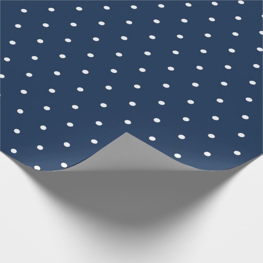 Navy Classic Polka Dot for Holiday Gifts Cadeaupapier (Hoek)
