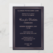 Navy Classy Corporate party Invitation Kaart (Voorkant)