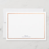 Navy Copper Winter Trees Avenue Wedding Invite Kaart (Achterkant)