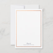 Navy Copper Winter Trees Avenue Wedding RSVP Kaart (Achterkant)