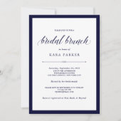 Navy Couture | Elegante bruidsbrunch Kaart (Voorkant)