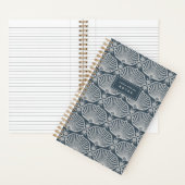 Navy & Cream | Deco Fans Personalized Notitieboek (Binnen)