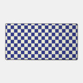 Navy & Cream Square Style Pattern Bureaumat (Voorkant)