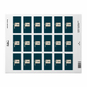 Navy/Creme Tree Hershey's Miniatuur Wrapper Etiket (Full Sheet)