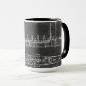 Navy Cruiser Blueprint Mok (Voorkant rechts)