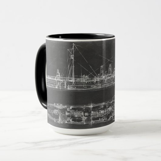 Navy Cruiser Blueprint Mok (Voorkant links)