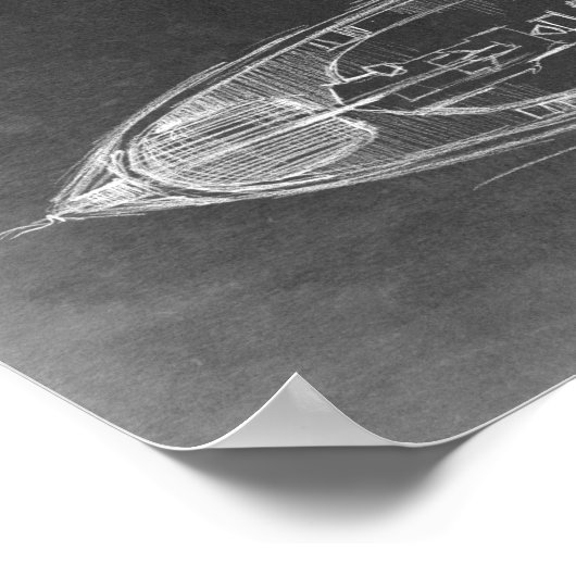 Navy Cruiser Blueprint Poster (Hoek)