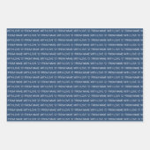 Navy Custom Gelukkige Verjaardag Met Liefde Inpakpapier Vel (Voorkant)