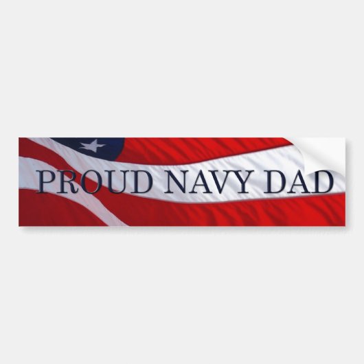 Navy Dad American Flag Bumpersticker (Voorkant)