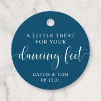 Navy Dancing Feet Flip Flop Wedding for Label
